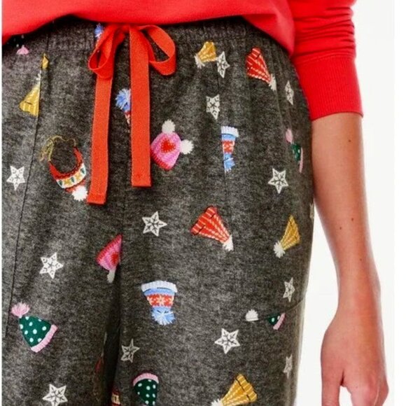 Joyspun Other - JOYSPUN Holiday Pattern Charcoal Grey Heather Pants w/ Pockets SZ XL (16-18)~NEW